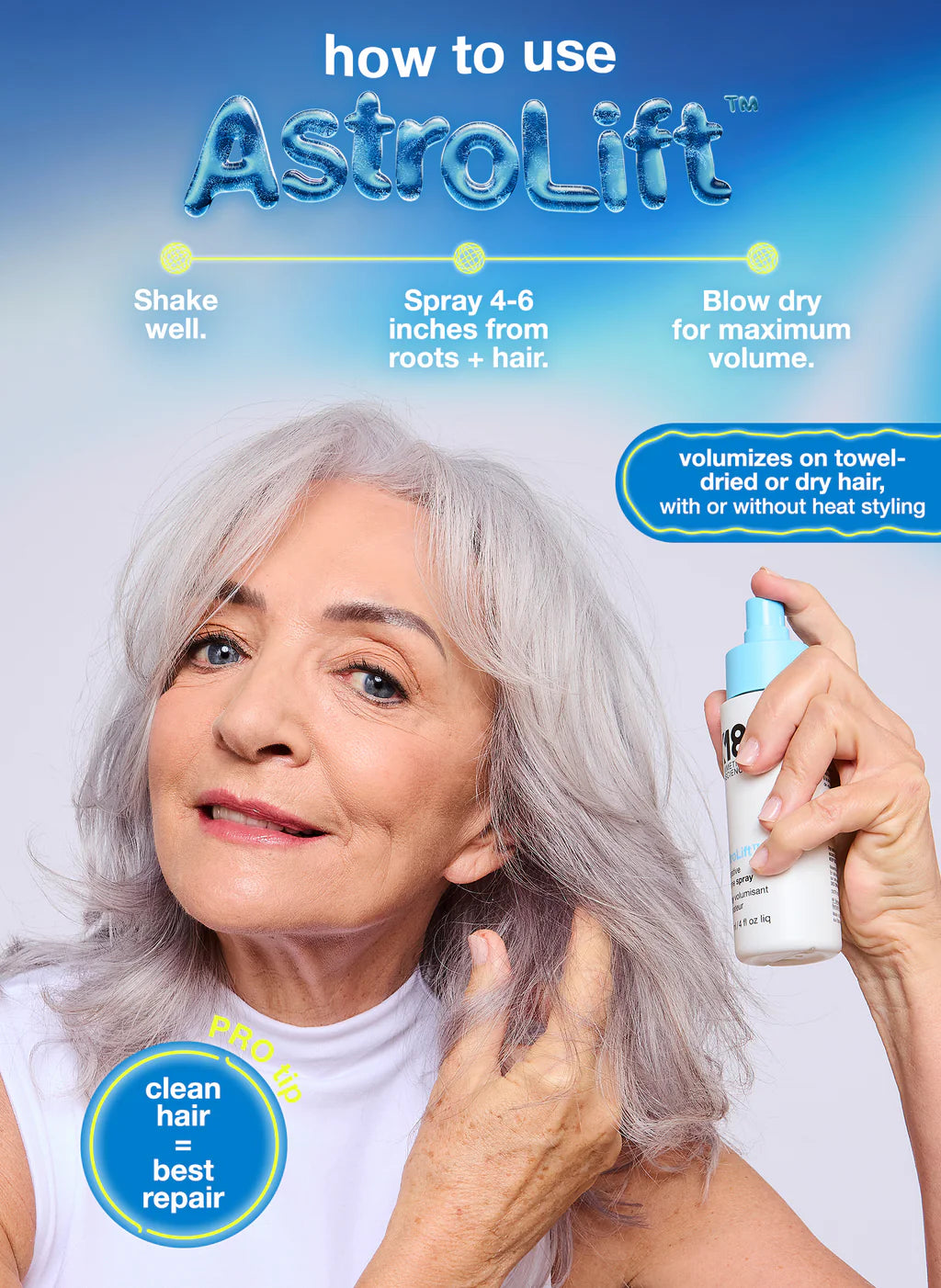 K18 AstroLift™ Reparative Volume Spray – 118ml - GRASP