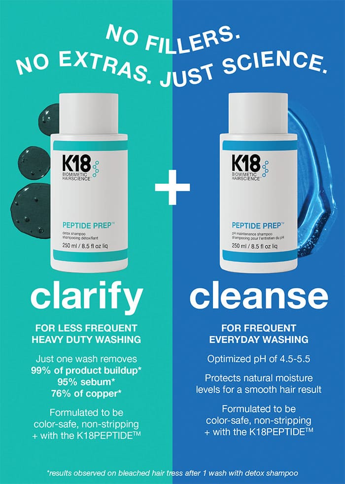 K18 Biomimetic Hairscience Peptide Prep Detox Shampoo 250ml - GRASP