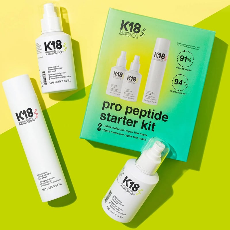 K18 Pro Peptide Starter Kit – 2x150ml Mist + 1x150ml Mask - GRASP